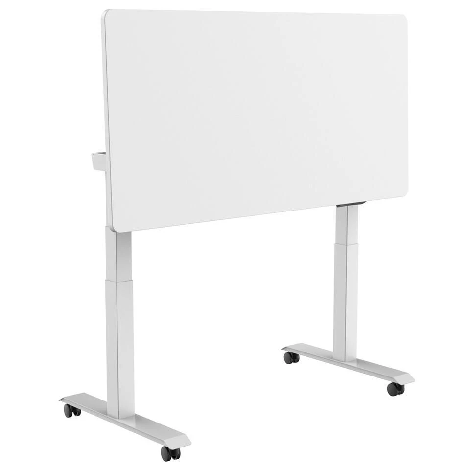 Elektrisch Verstelbaar, Opklapbaar En Verrijdbaar Bureau - 180x80 Cm - Wit 3 Elektrisch Verstelbaar, Opklapbaar En Verrijdbaar Bureau - 180x80 Cm - Wit