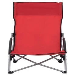 VidaXL Strandstoelen 2 St Inklapbaar Stof Rood -Meubelpromotie 1000056441 0102