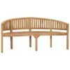 VidaXL Bankje Banaanvormig 180 Cm Massief Teakhout -Meubelpromotie 1000056495