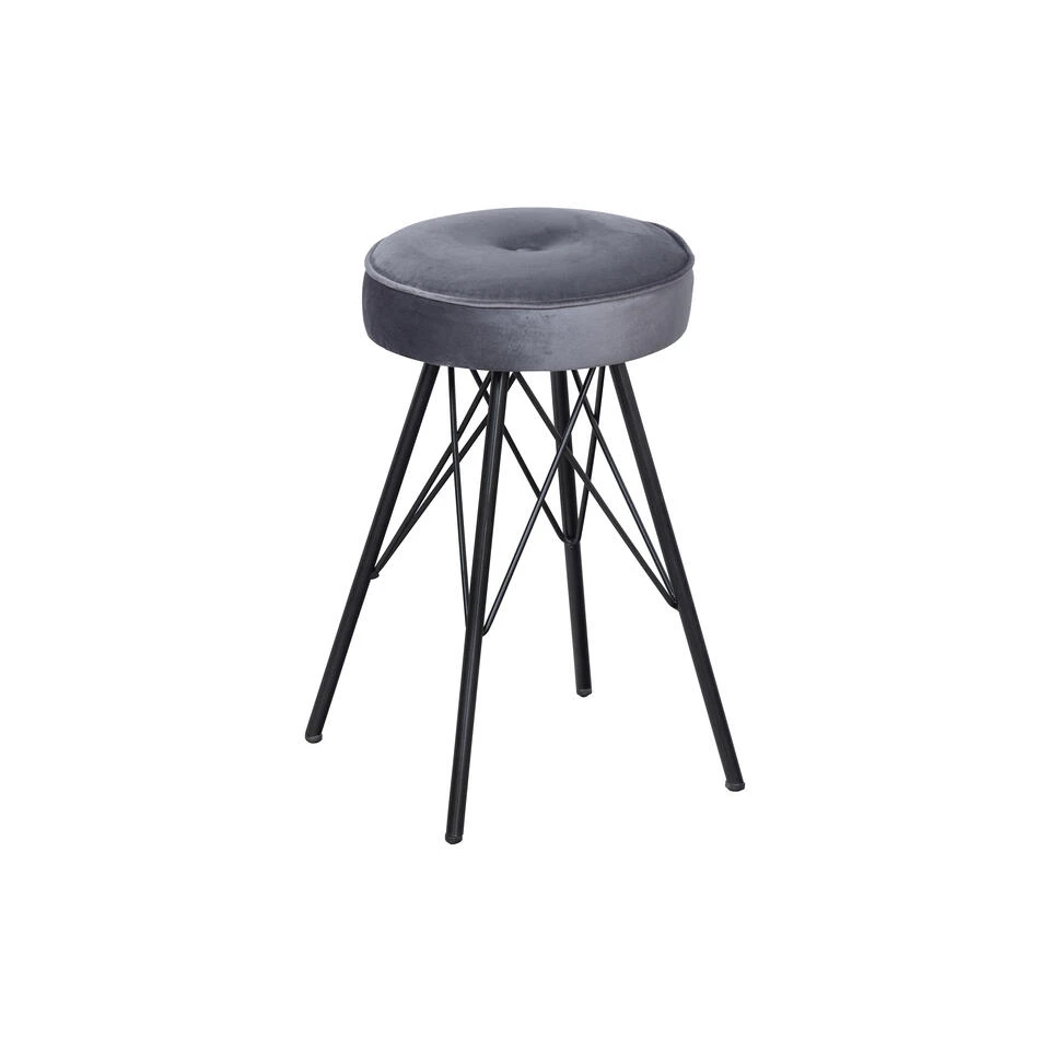 WOOOD Bella Kruk - Velvet - Asfalt - 53x33x33 3 WOOOD Bella Kruk - Velvet - Asfalt - 53x33x33