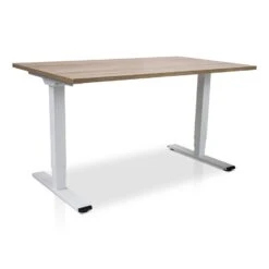 MRC COMFORT Elektrisch ARBO Zit-sta Bureau - 120x80cm - Wit - Midden Eiken