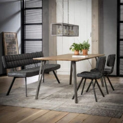 Hoyz - Eetkamerbank 180 Cm - Kunstleer - 4 Personen -Meubelpromotie 1000058887 0102