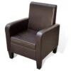 VidaXL Fauteuil Kunstleer Bruin -Meubelpromotie 1000059153