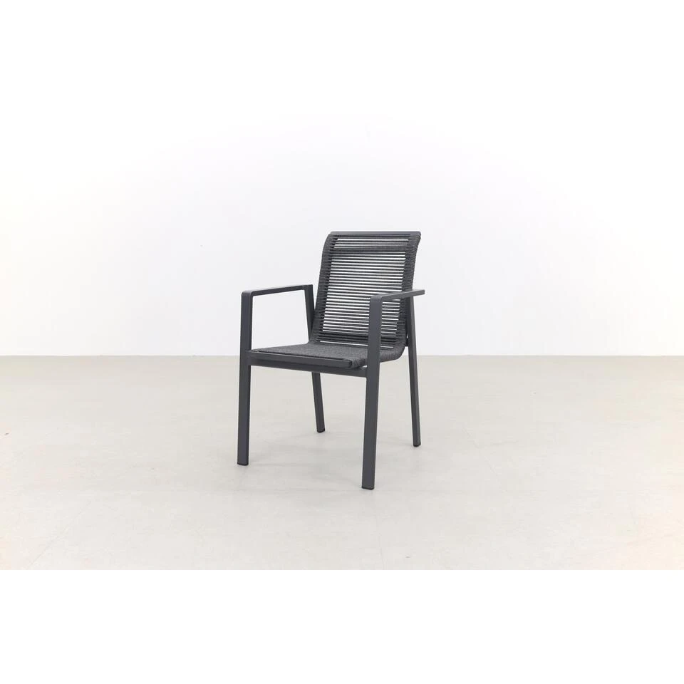 GreenChair Lagoon Stapelbare Tuinstoel - Antraciet 4 GreenChair Lagoon Stapelbare Tuinstoel - Antraciet - Afbeelding 2