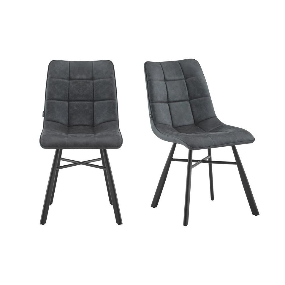 Furnihaus Eetkamerstoel Dexx - Antraciet - Set Van 2 3 Furnihaus Eetkamerstoel Dexx - Antraciet - Set Van 2