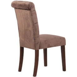 CLP Eetkamerstoel Lisburn Fluweel Bruin -Meubelpromotie 1000068158 0103