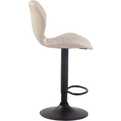 CLP Barkruk Cork Zwart Frame Stof Crème 8 CLP Barkruk Cork Zwart Frame Stof Crème -Meubelpromotie 1000070986 0102