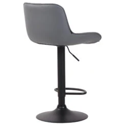 CLP Barkruk Lentini Zwart Frame Kunstleder Grijs 9 CLP Barkruk Lentini Zwart Frame Kunstleder Grijs -Meubelpromotie 1000071024 0103