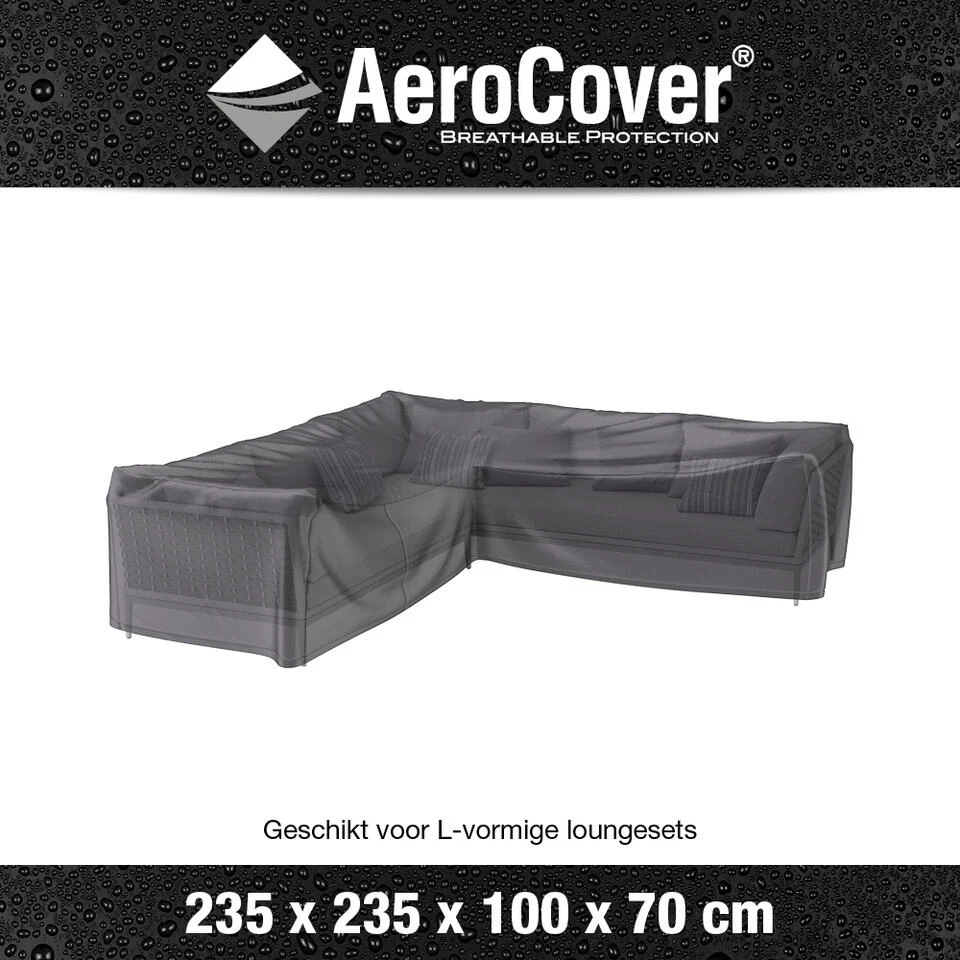 Aerocover Loungesethoes L-vorm 235x235 Cm 4 Aerocover Loungesethoes L-vorm 235x235 Cm - Afbeelding 2