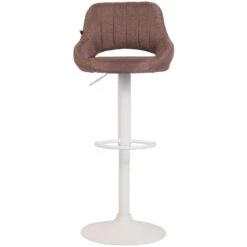 CLP Barkruk Milet Frame Wit Stof Bruin 7 CLP Barkruk Milet Frame Wit Stof Bruin -Meubelpromotie 1000073450 0101