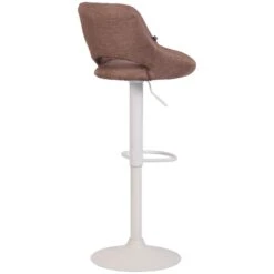 CLP Barkruk Milet Frame Wit Stof Bruin 9 CLP Barkruk Milet Frame Wit Stof Bruin -Meubelpromotie 1000073450 0103