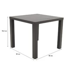 VDG Lena Tuintafel Antraciet - 90 X 90 Cm 7 VDG Lena Tuintafel Antraciet - 90 X 90 Cm -Meubelpromotie 1000074471 0101