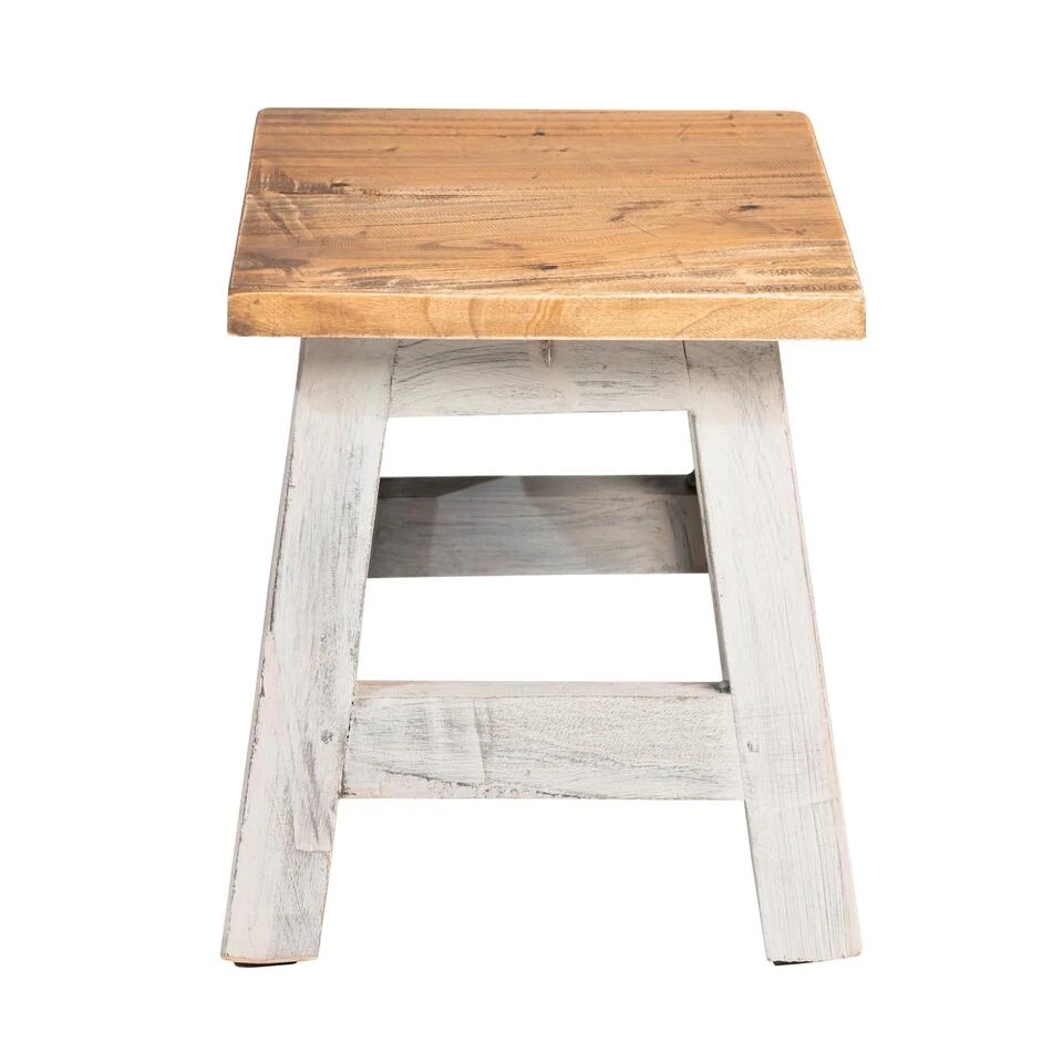 Rootsmann Houten Krukje - Grijs - Hout 3 Rootsmann Houten Krukje - Grijs - Hout