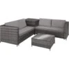 Tectake - Loungeset Siena - Wicker - Grijs 1 Tectake - Loungeset Siena - Wicker - Grijs -Meubelpromotie 1000077885