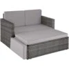 Tectake - Loungesofa Corfu-wicker Tuinset- Grijs 2 Tectake - Loungesofa Corfu-wicker Tuinset- Grijs -Meubelpromotie 1000077892
