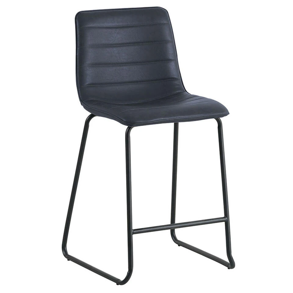 Set Van 2 Barkrukken Industrieel Mark Blauw Zithoogte 65 Cm Kunstleder 3 Set Van 2 Barkrukken Industrieel Mark Blauw Zithoogte 65 Cm Kunstleder