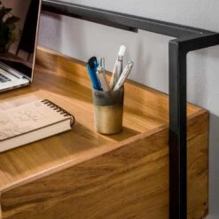 Bureau Alex Zwevend - Hout - Bruin -Meubelpromotie 1000080543 0103