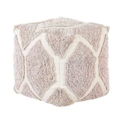 Beliani Poef ROJHAN - Beige Katoen