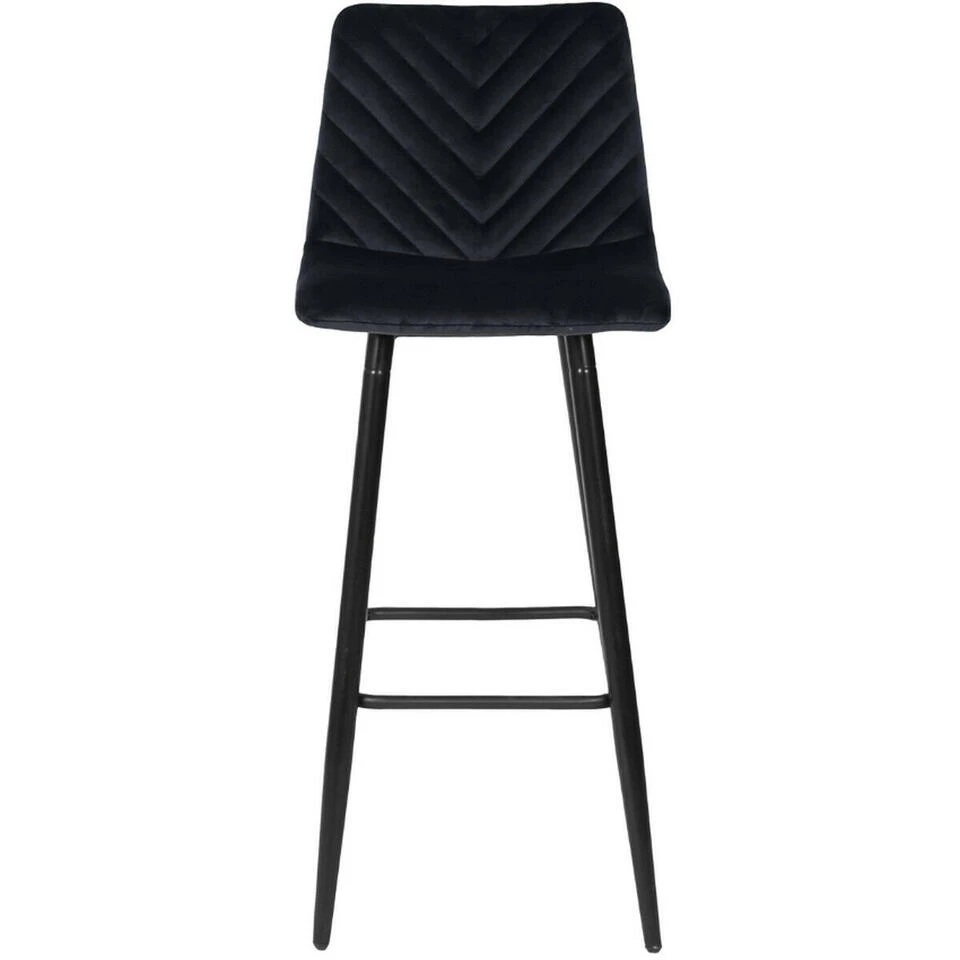 DS4U® Gaby Barkruk Velvet - Stof - Zwart 6 DS4U® Gaby Barkruk Velvet - Stof - Zwart - Afbeelding 4