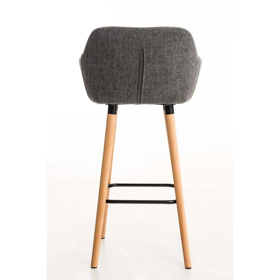 CLP Barkruk Grant Stof Zilverkleurig 6 CLP Barkruk Grant Stof Zilverkleurig - Afbeelding 4