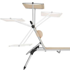 Tectake -ligbed Lorella - Aluminium- Incl. Verwisselbaar Hoofdkussen-beige -Meubelpromotie 1000082525 0103