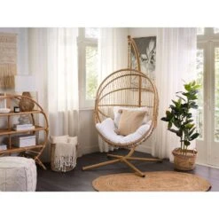 Beliani Hangstoel ACRI - Beige Pe Rotan -Meubelpromotie 1000082570 0103