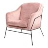DS4U® Antonio Fauteuil Velvet - Stof - Roze -Meubelpromotie 1000082944