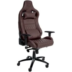 CLP Bureaustoel Keren Zwart Frame - Echt Leer - Bruin