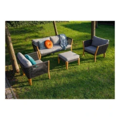 Exotan Hocker Buiten San Remo - Teak - Grijs - 31x63x63 7 Exotan Hocker Buiten San Remo - Teak - Grijs - 31x63x63 -Meubelpromotie 1000088954 0102