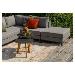 Exotan Bijzettafels Binnen/Buiten - Teak - Antraciet - Set Van 2 -Meubelpromotie 1000088978 0103