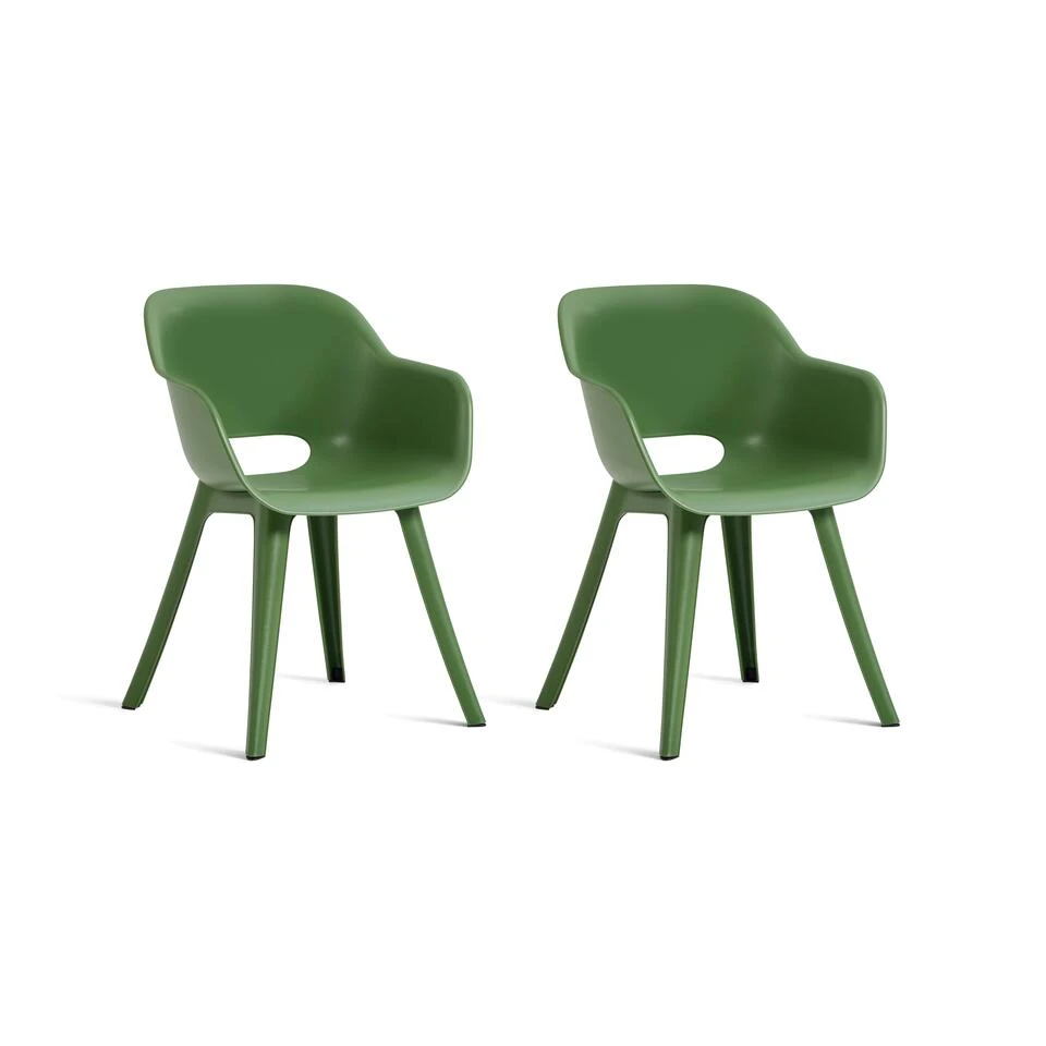 Keter Akola Tuinstoelen - 2 Stuks -56.5x55x80cm - Olijf Groen 3 Keter Akola Tuinstoelen - 2 Stuks -56.5x55x80cm - Olijf Groen