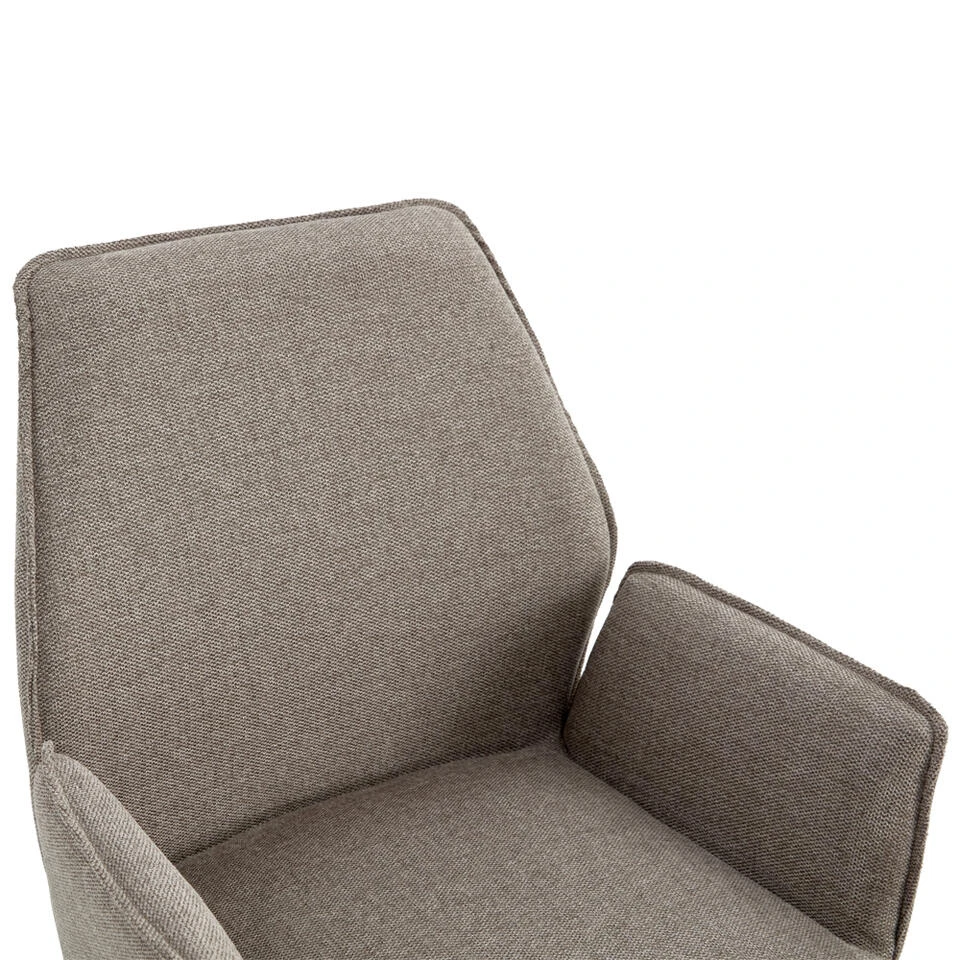 Eetkamerstoel Jill Linnen Taupe 6 Eetkamerstoel Jill Linnen Taupe - Afbeelding 4