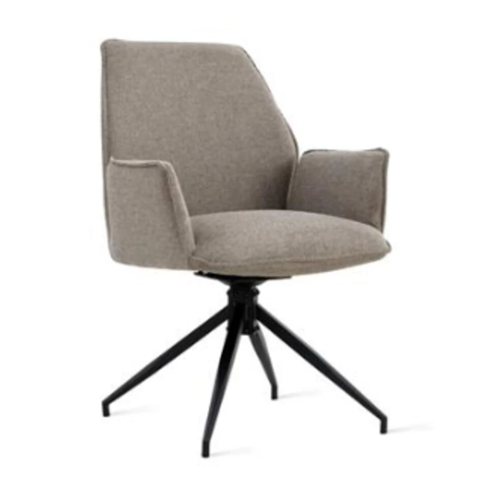 Eetkamerstoel Jill Linnen Taupe 3 Eetkamerstoel Jill Linnen Taupe