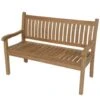 Teak Tuinbank Gebogen - Hout - Bruin -Meubelpromotie 1000091505