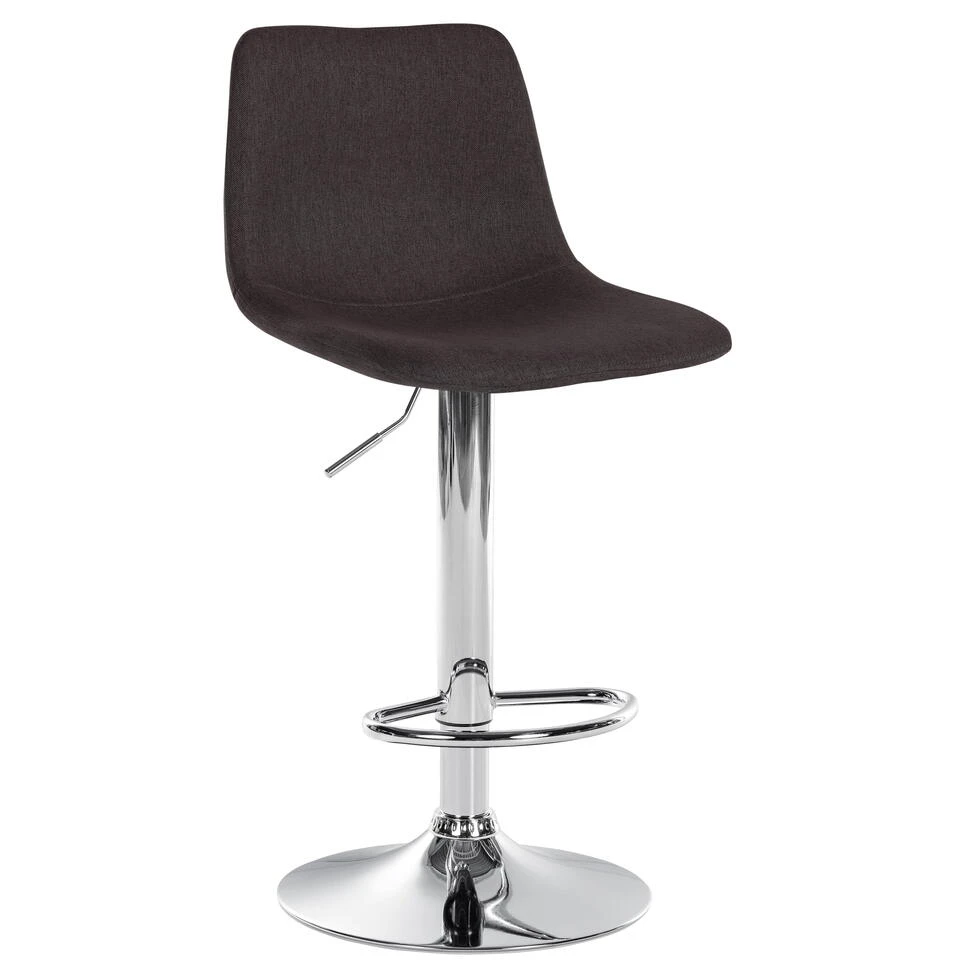 CLP Barkruk Divo Stof Chroom Frame Taupe 3 CLP Barkruk Divo Stof Chroom Frame Taupe