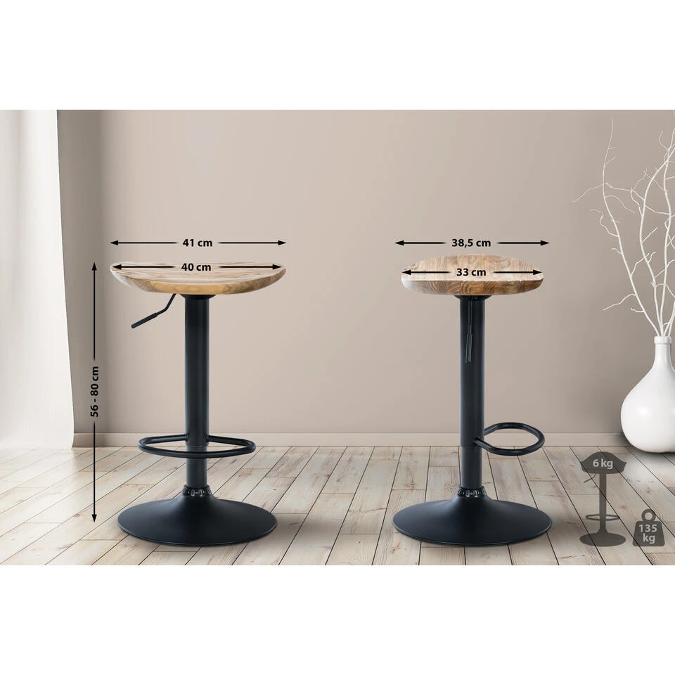 CLP Set Van 2 Barkrukken Skelde Natura 4 CLP Set Van 2 Barkrukken Skelde Natura - Afbeelding 2