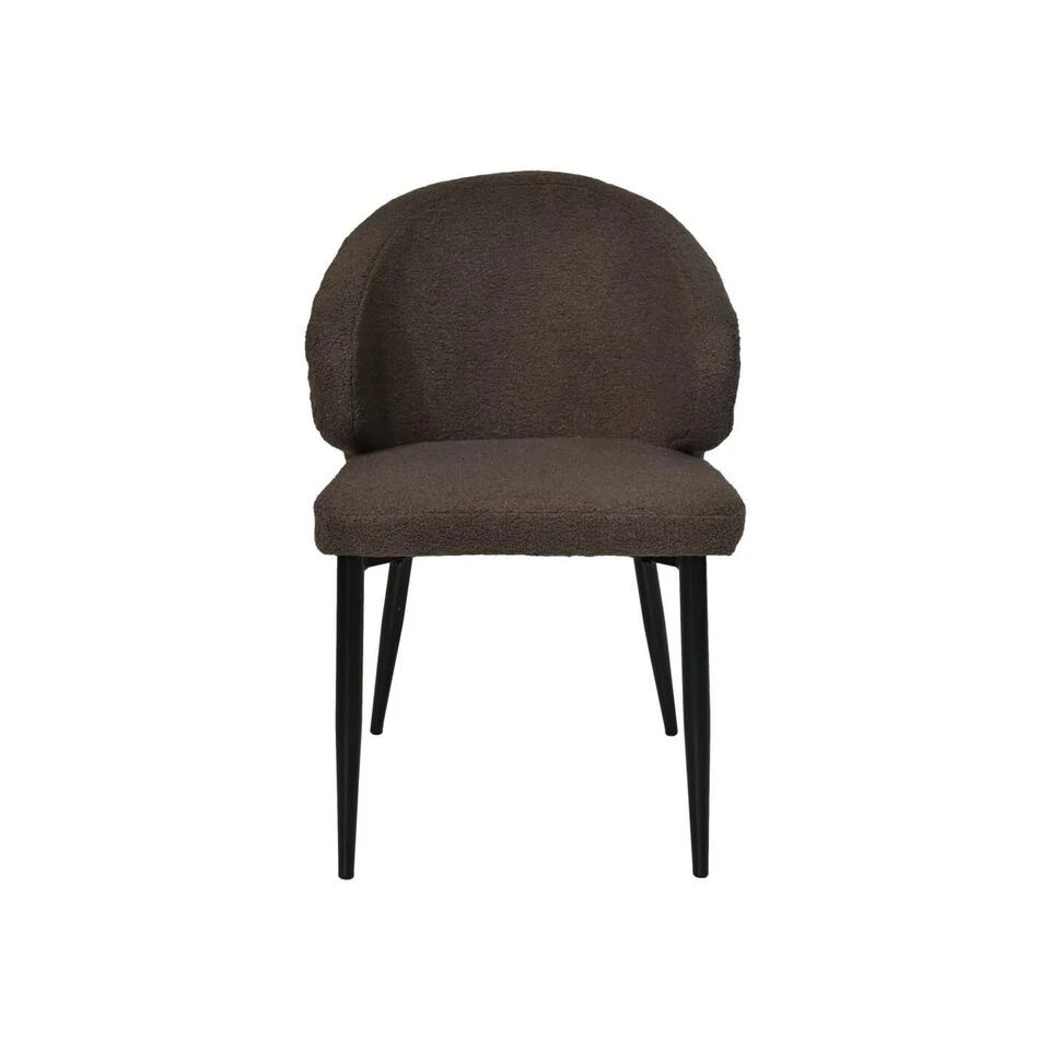 HSM Collection Eetkamerstoel Yuna Espresso Teddy/Metaal Set Van 2 4 HSM Collection Eetkamerstoel Yuna Espresso Teddy/Metaal Set Van 2 - Afbeelding 2