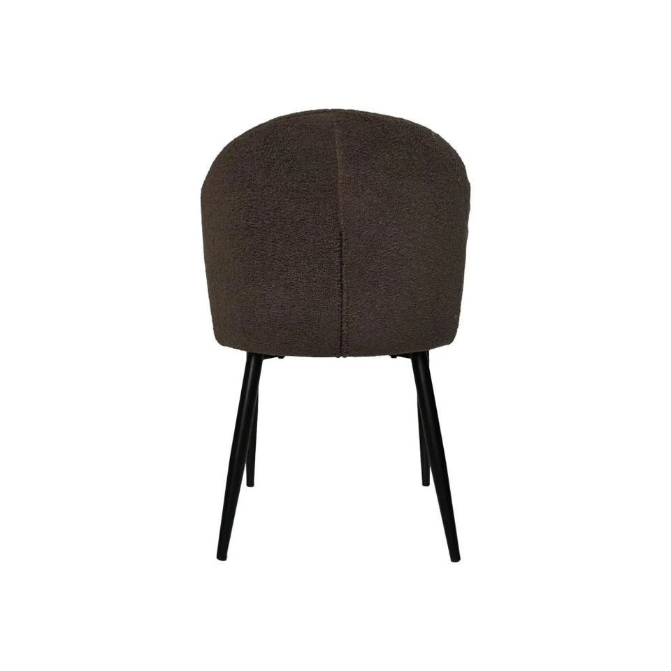 HSM Collection Eetkamerstoel Yuna Espresso Teddy/Metaal Set Van 2 6 HSM Collection Eetkamerstoel Yuna Espresso Teddy/Metaal Set Van 2 - Afbeelding 4