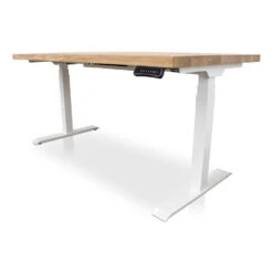 MRC Zit-sta Bureau Massief Eiken Blad 180x90 Wit Frame NEN-EN 527 9 MRC Zit-sta Bureau Massief Eiken Blad 180x90 Wit Frame NEN-EN 527 -Meubelpromotie 1000093981 0103