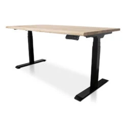 MRC Zit-sta Bureau MRC Massief Boomstamblad 140x80 Zwart Frame NEN-EN 527 9 MRC Zit-sta Bureau MRC Massief Boomstamblad 140x80 Zwart Frame NEN-EN 527 -Meubelpromotie 1000094005 0103