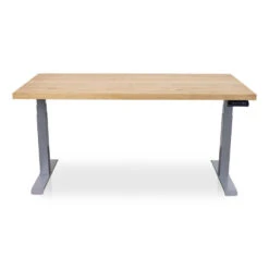 MRC Zit-sta Bureau Massief Eiken Blad 160x80 Alu Frame NEN-EN 527 -Meubelpromotie 1000094008 0102