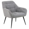 Sohome Fauteuil Otto - Bouclé - Grijs 2 Sohome Fauteuil Otto - Bouclé - Grijs -Meubelpromotie 1000094487