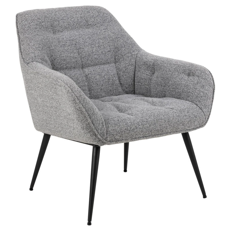 Sohome Fauteuil Otto - Bouclé - Grijs 3 Sohome Fauteuil Otto - Bouclé - Grijs
