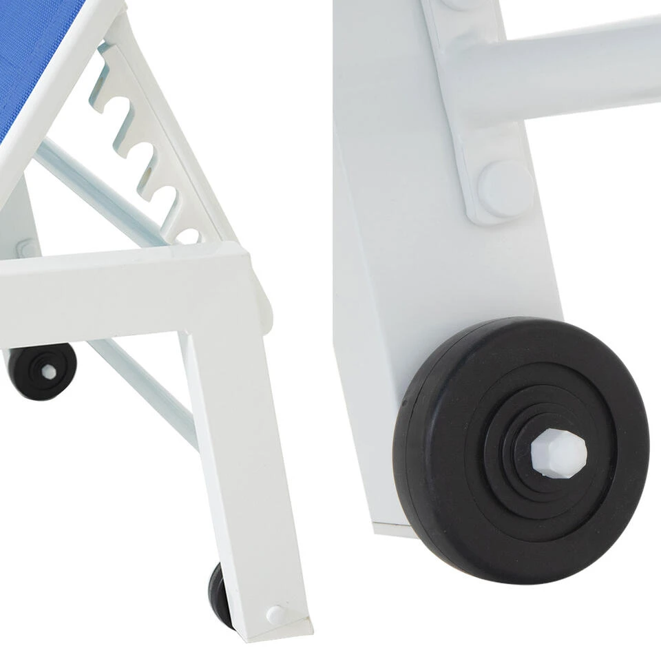 Happy Garden Zonnebedden BARBADOS - Blauw - Aluminium 6 Happy Garden Zonnebedden BARBADOS - Blauw - Aluminium - Afbeelding 4