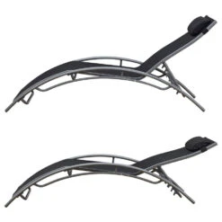 Happy Garden Zonnebedden GALAPAGOS - Zwart - Aluminium 7 Happy Garden Zonnebedden GALAPAGOS - Zwart - Aluminium -Meubelpromotie 1000094877 0102