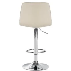 CLP Barkruk Lex Chroom Frame Kunstleer Crème 9 CLP Barkruk Lex Chroom Frame Kunstleer Crème -Meubelpromotie 1000095267 0103