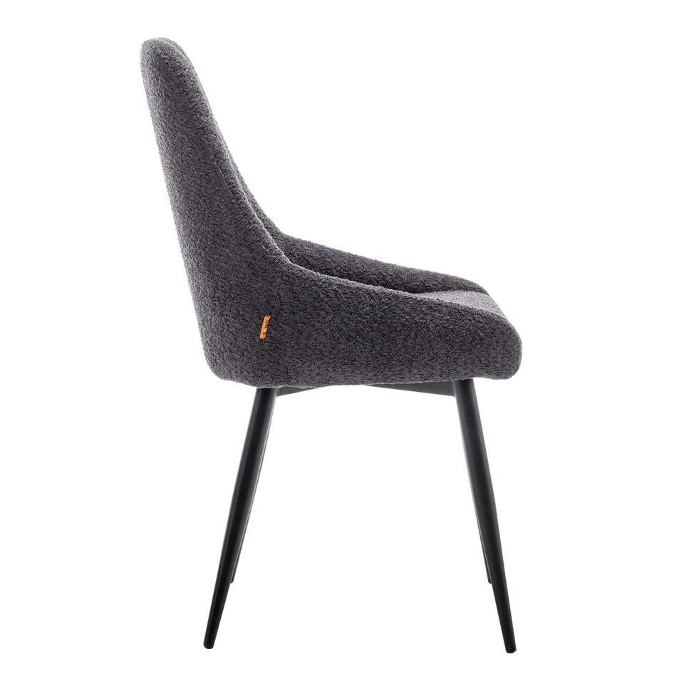 Furnihaus Eetkamerstoel Oscar Boucle Zwart 6 Furnihaus Eetkamerstoel Oscar Boucle Zwart - Afbeelding 4