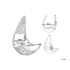 Beliani Hangstoel ATRI - Zwart Pe Rotan 8 Beliani Hangstoel ATRI - Zwart Pe Rotan -Meubelpromotie 1000096793 0102
