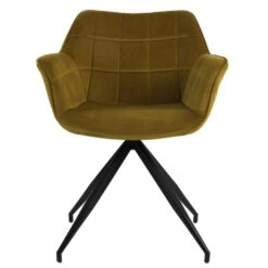 Jaimy Eetkamerstoel Velvet - Stof - Geel
