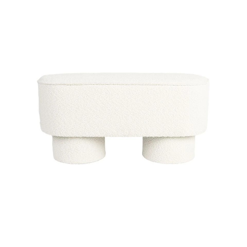 Housecraft Marcos Bankje Bouclé Wit 3 Housecraft Marcos Bankje Bouclé Wit